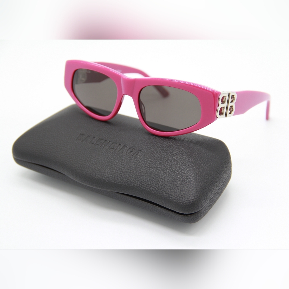 NEW BALENCIAGA SUNGLASSES BB0095S 017 PINK UNISEX  EYEWEAR - Picture 2 of 11